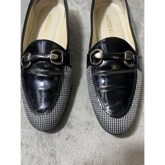 Naturalizer Shoes - Naturalizer Loafers Horse Bit Slip On Shoes Women Size 8 M Black Patent Leather